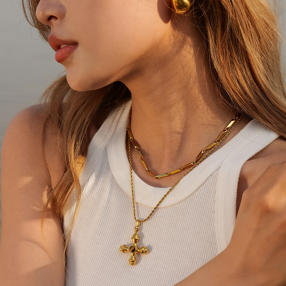 Waterproof Tiger’s Eye Cross