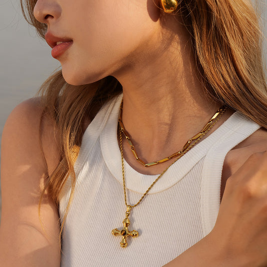 Waterproof Tiger’s Eye Cross