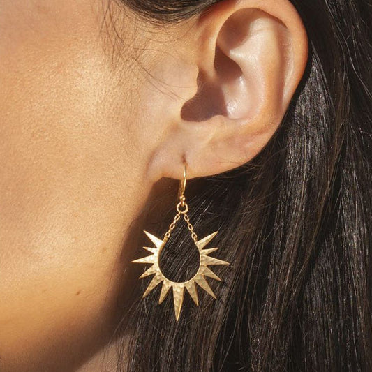 Minimalist Bohemian Sun Earrings