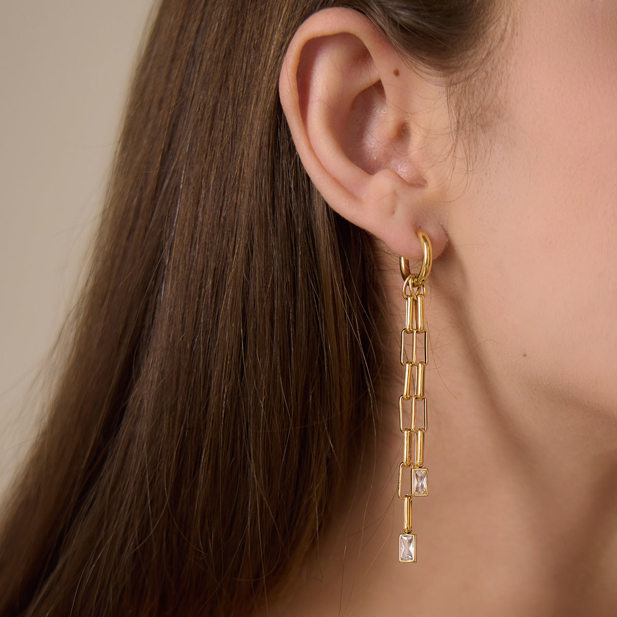 Minimalist Long Chain Earrings