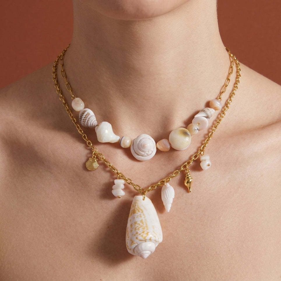 Minimalist Nautical Conch Necklace