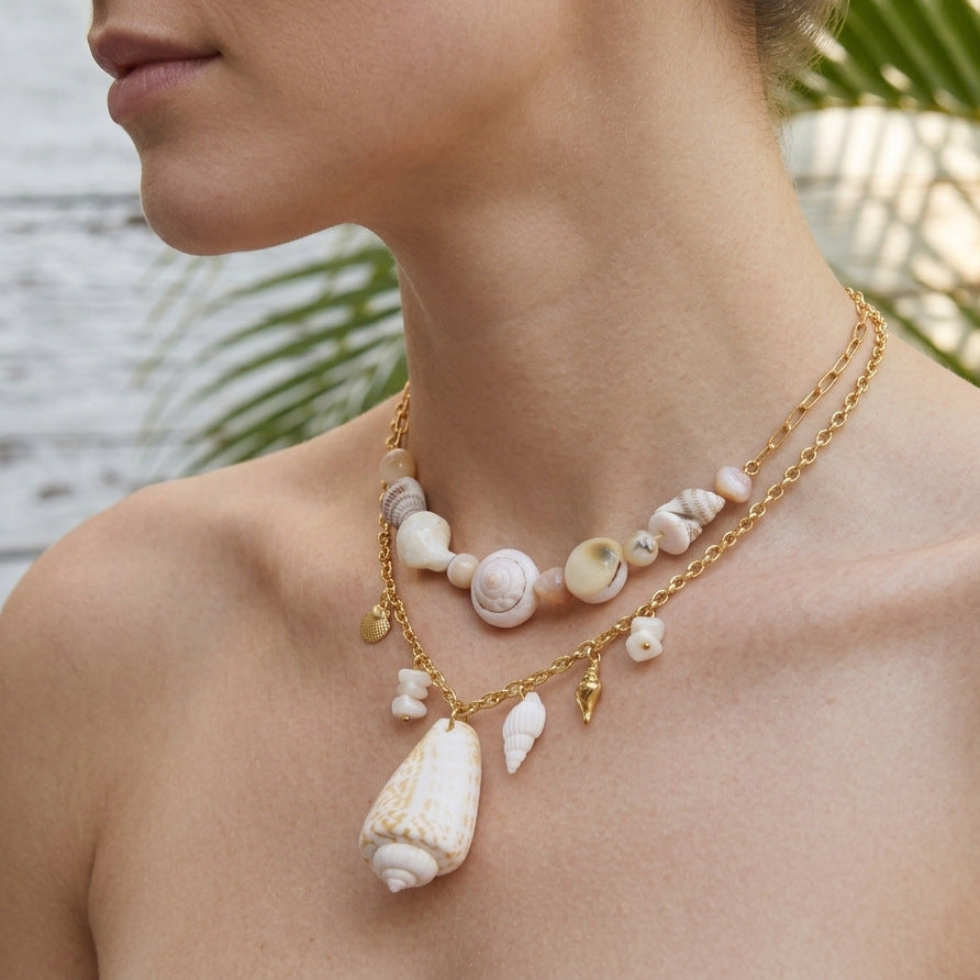 Minimalist Nautical Conch Necklace