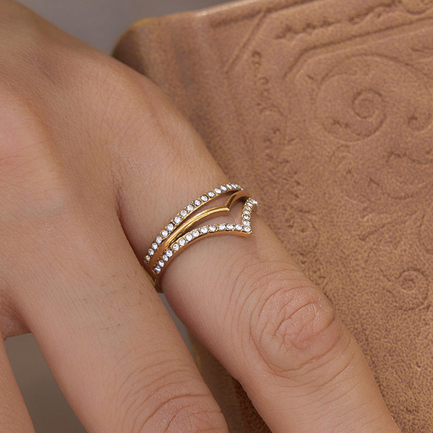 Minimalist Wide Layered Ring