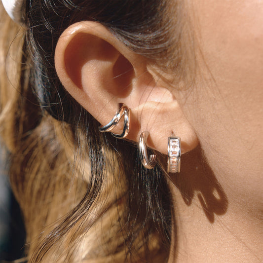 Minimalist Silver Hoops