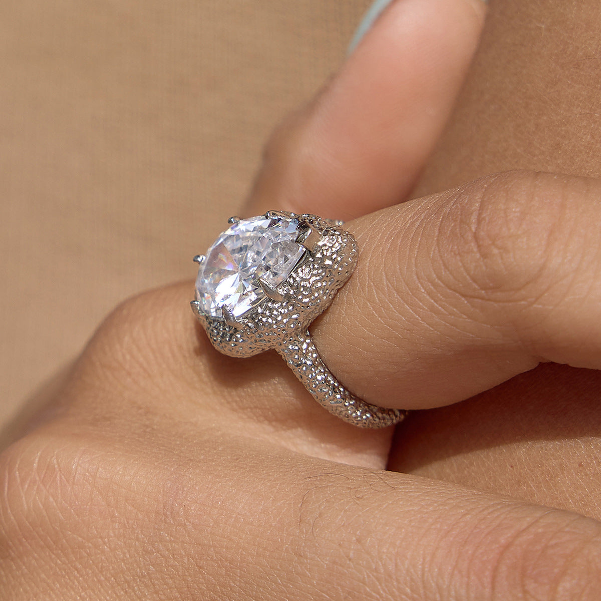 Waterproof Sand Gold Ring