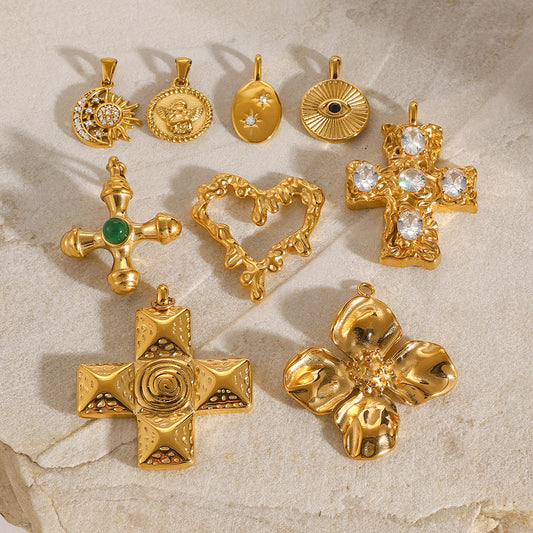 Stainless Steel Jewelry Accessories DIY Pendant