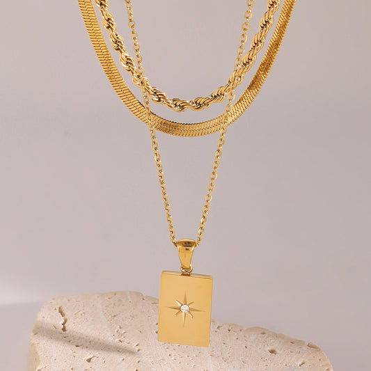 Waterproof Triple Layer Necklace