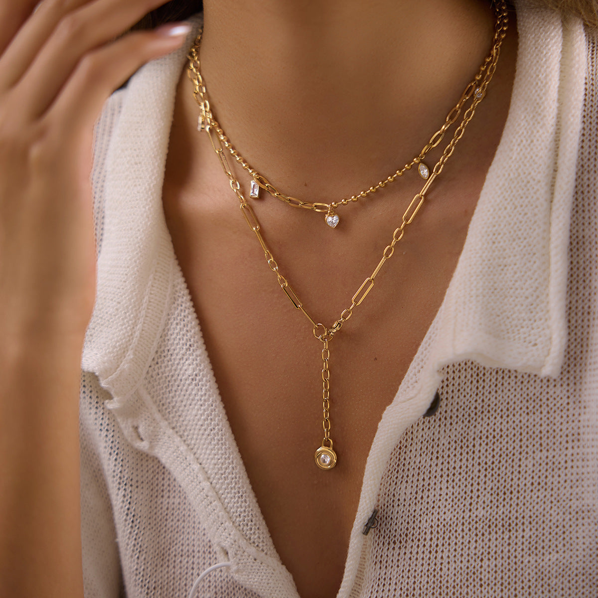 Minimalist Single Diamond-Cut Necklace