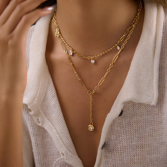 Minimalist Single Diamond-Cut Necklace
