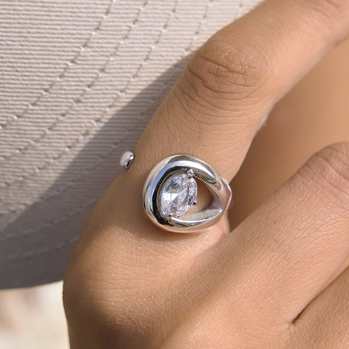 Minimalist Oval Solitaire Ring
