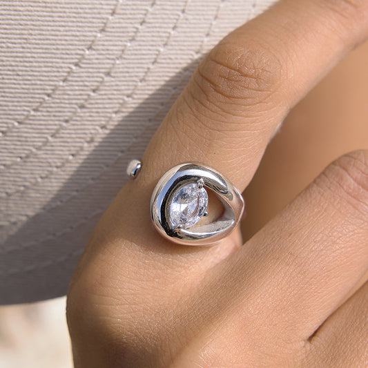 Minimalist Oval Solitaire Ring
