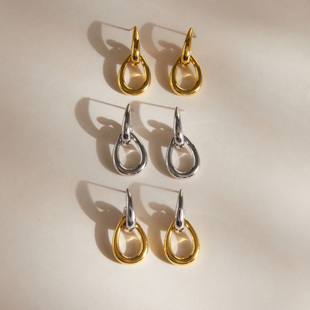 Minimalist Geometric Intertwined Earrings
