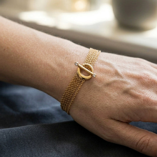 Minimalist Multi-Row Chain Wristband
