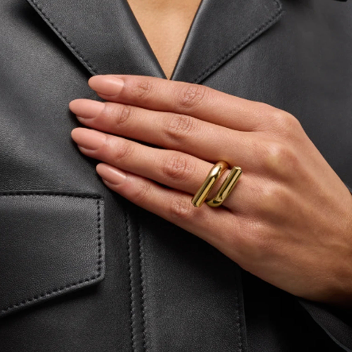 Minimalist Adjustable Criss-Cross Ring