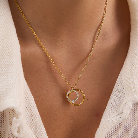 Minimalist Moving Circle Pendant