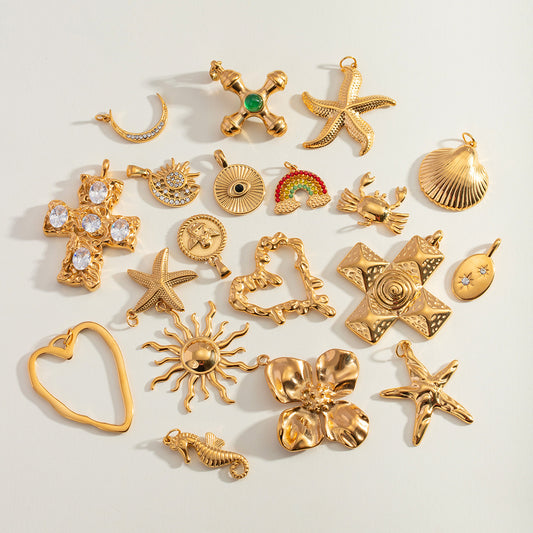 Stainless Steel Ocean Series Jewelry Accessories DIY Pendant