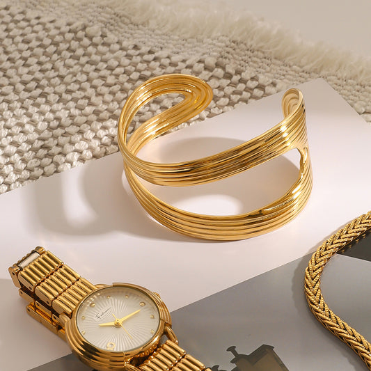 Hollow Open Bangle