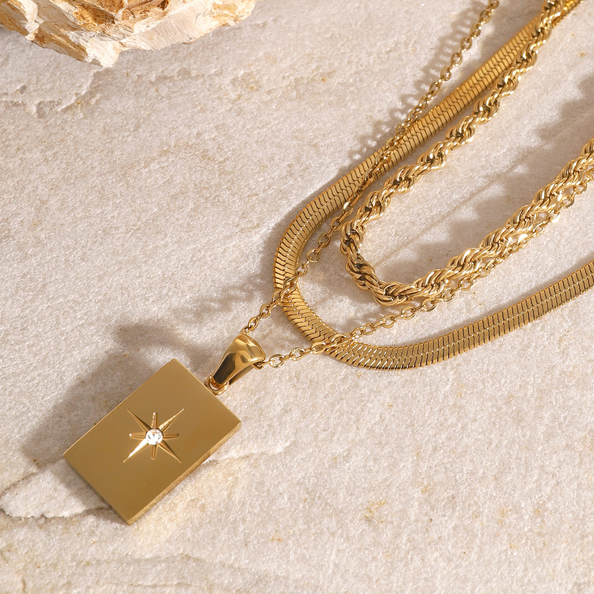 Waterproof Triple Layer Necklace