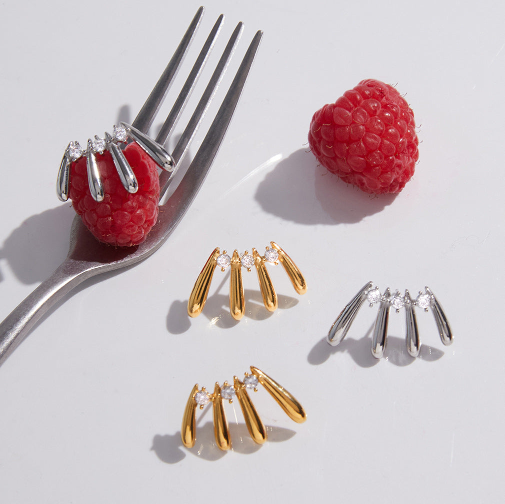Minimalist Lab-Diamond Style Earrings
