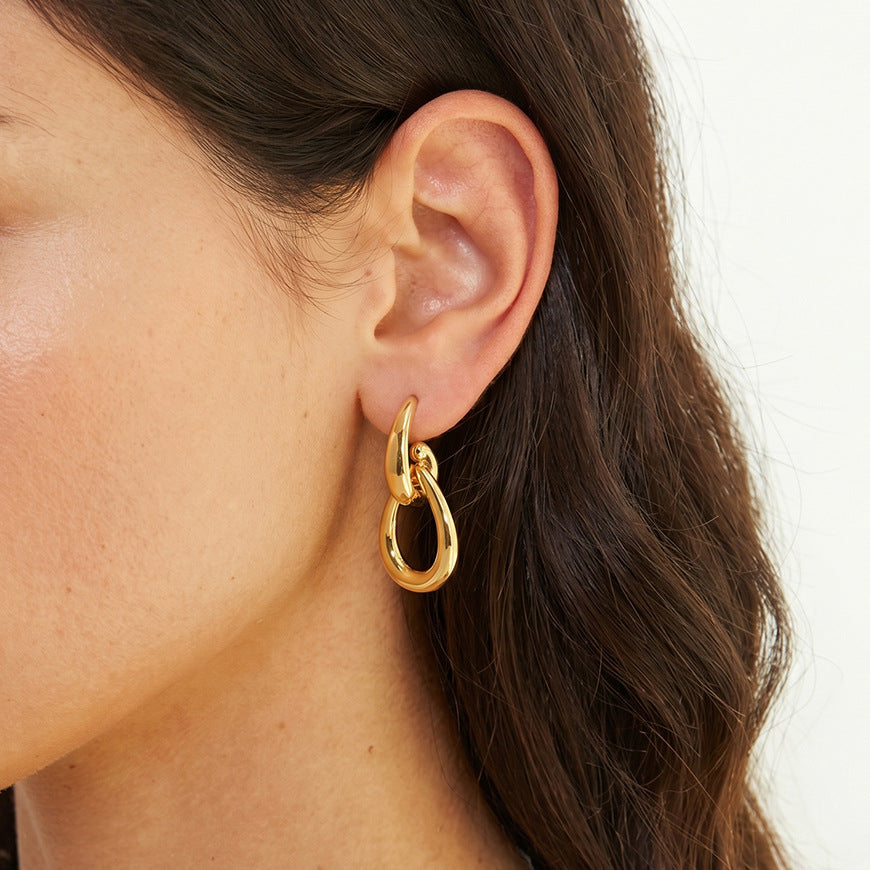 Minimalist Geometric Intertwined Earrings