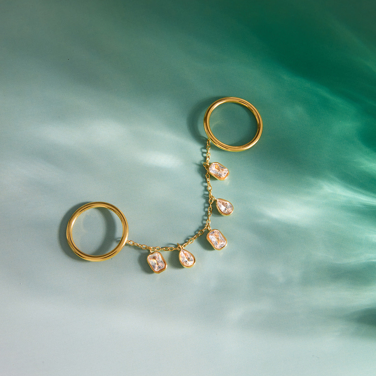 Minimalist Link Ring with Tassel