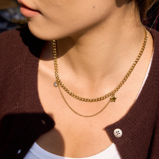 Sparkly Rhinestone Star Necklace