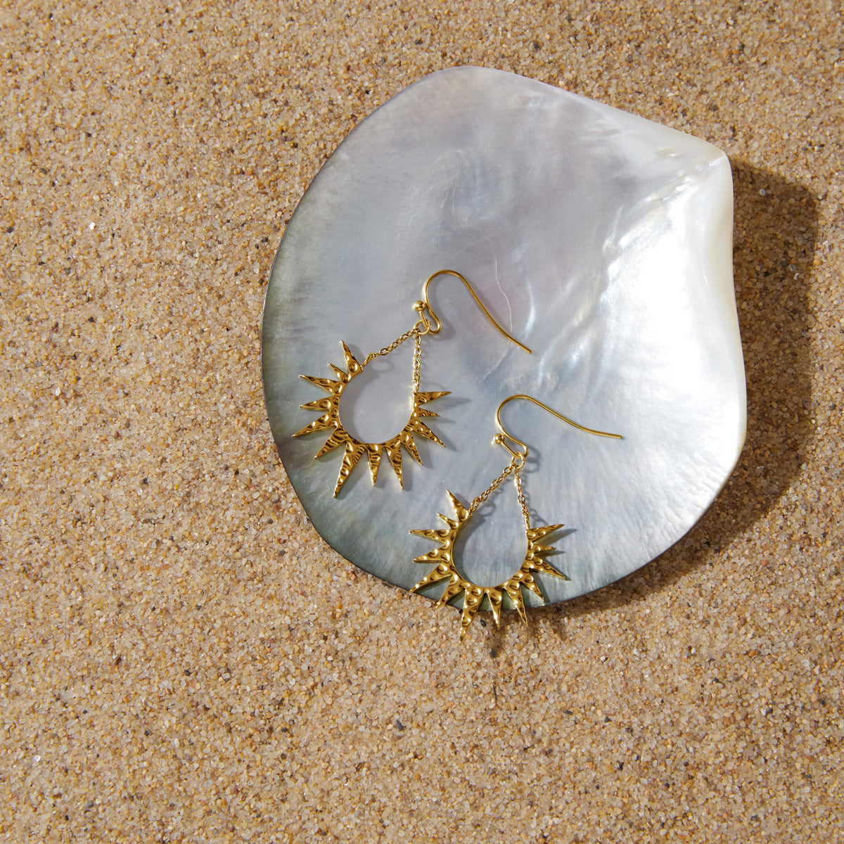 Minimalist Bohemian Sun Earrings