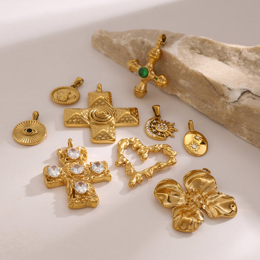 Stainless Steel Jewelry Accessories DIY Pendant