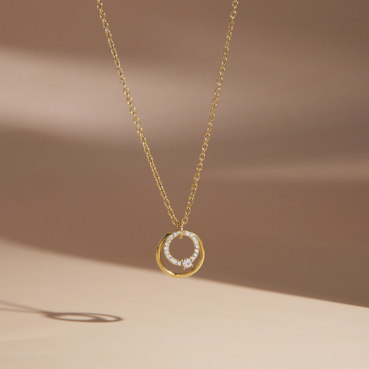 Minimalist Moving Circle Pendant