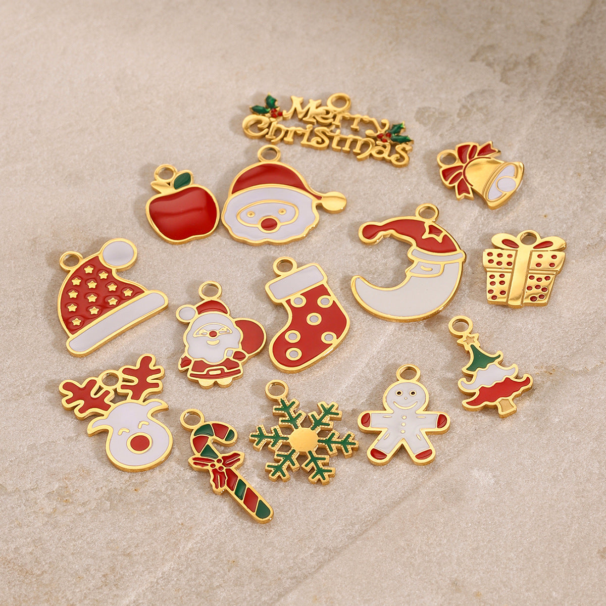Stainless Steel Christmas Series Jewelry Accessories DIY Pendant