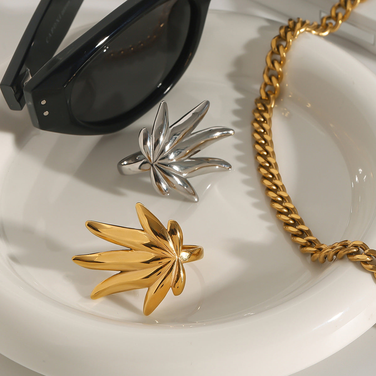Smooth Angel Wing Open Ring