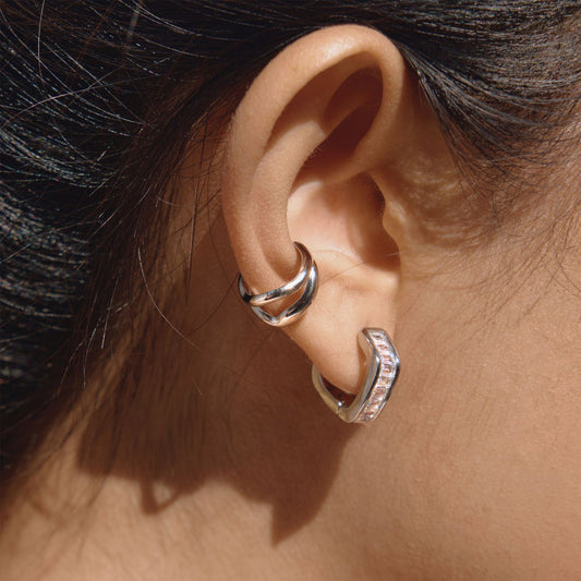 Minimalist Silver Hoops