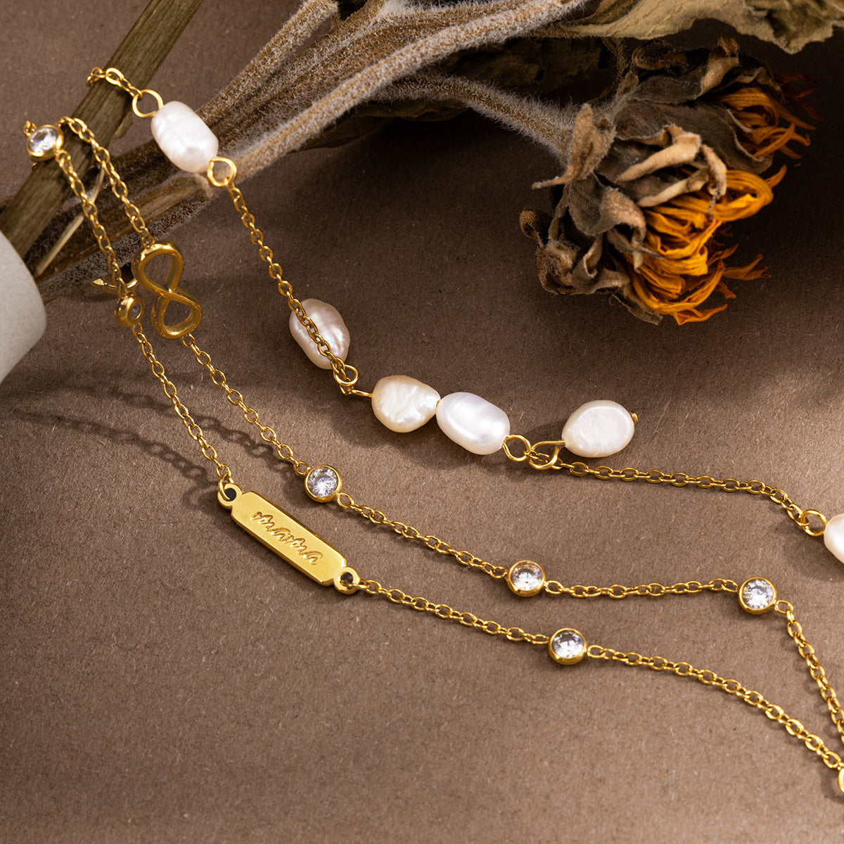Minimalist Pearl Charm Bracelet