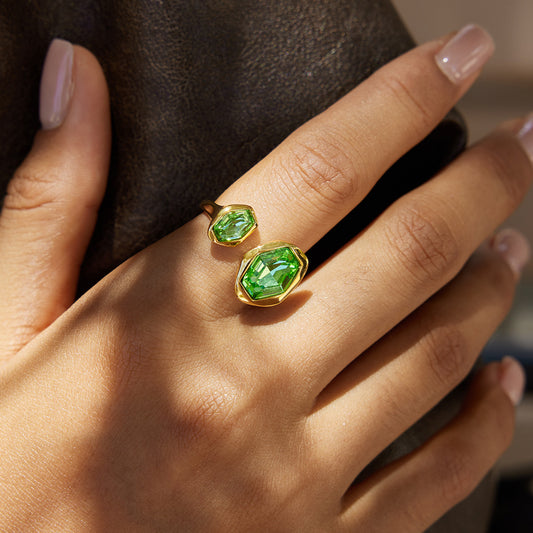 Green Zircon Ring