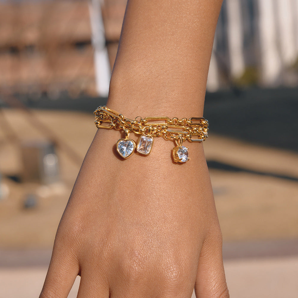 Zircon Pendant Bracelet