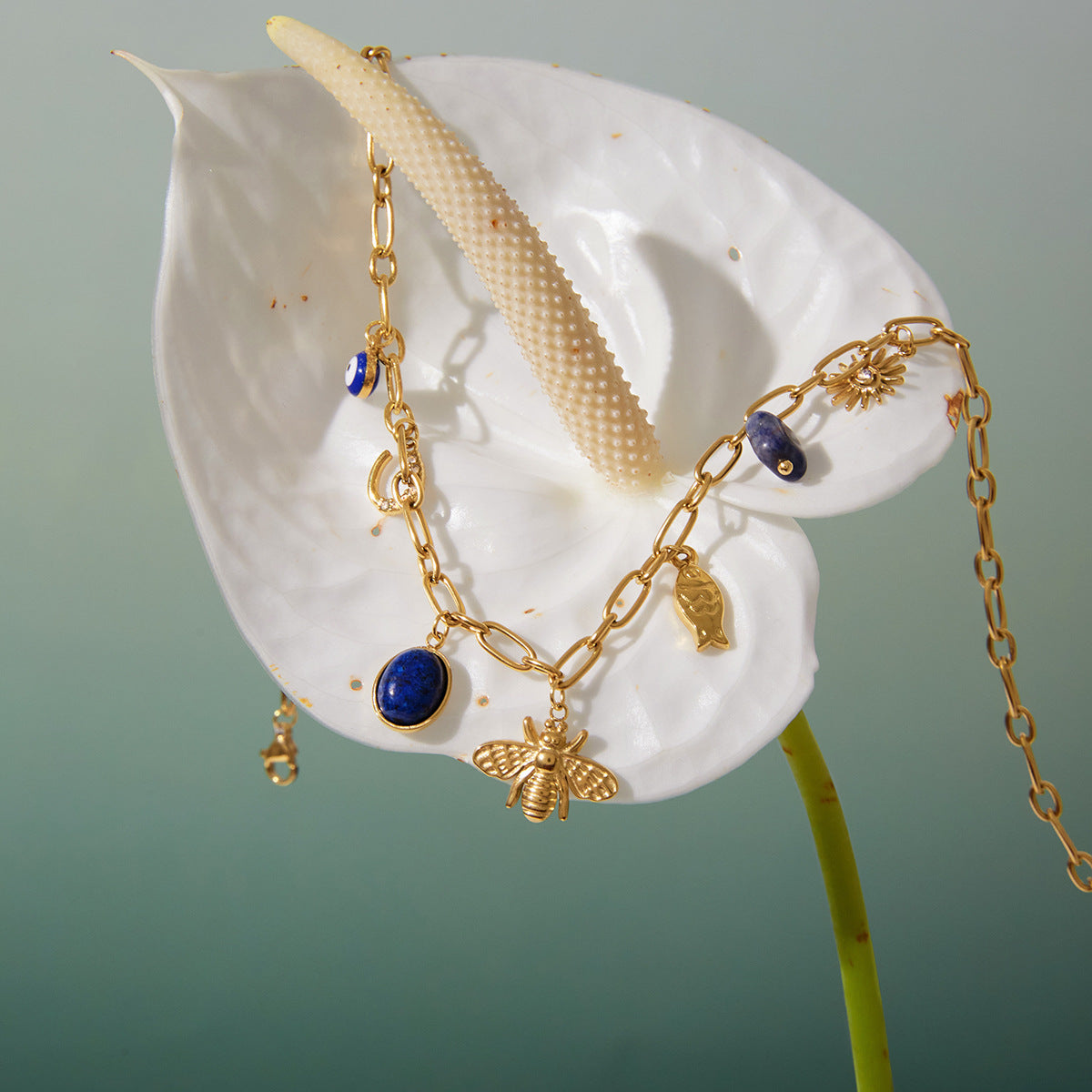 Evil Eye Titanium Steel Necklace