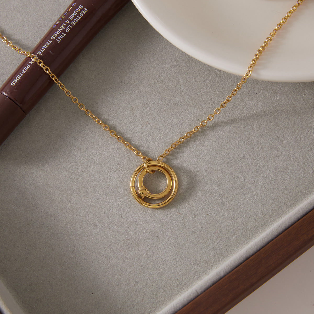 Minimalist Moving Circle Pendant