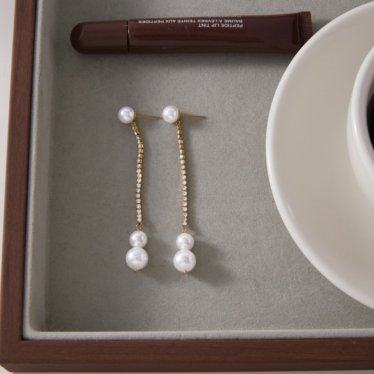 Minimalist Long Pearl Earrings