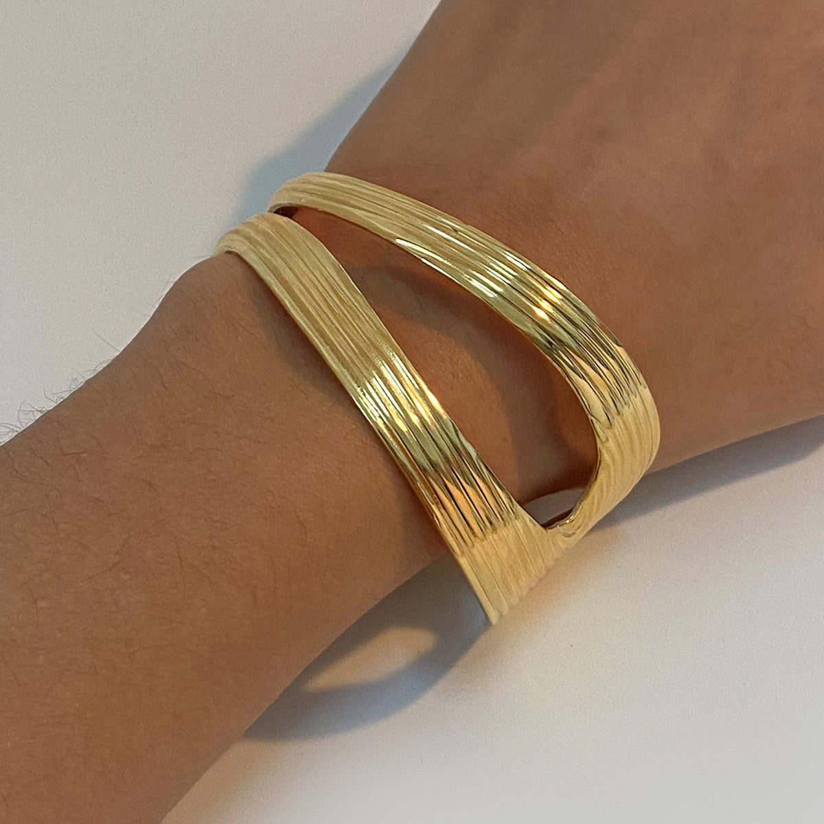 Hollow Open Bangle