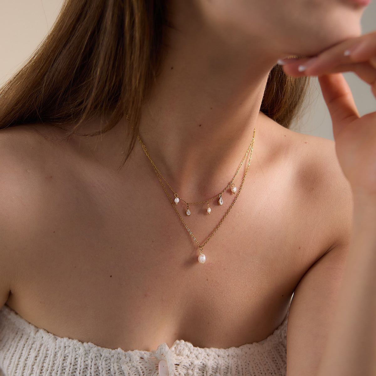 Waterproof Pearl Necklace