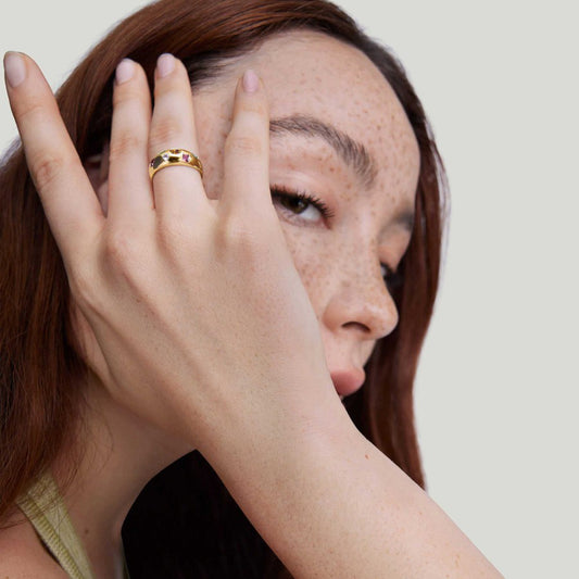 Minimalist Colorful Zirconia Band