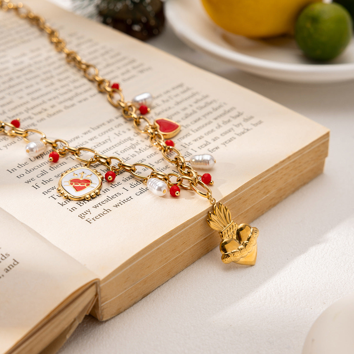 Minimalist Red Heart Necklace