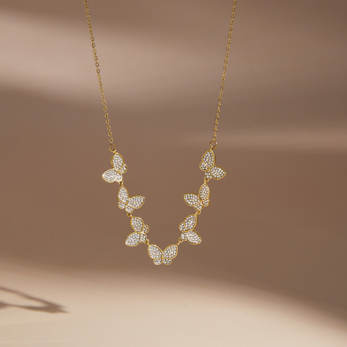 Minimalist Sparkling Butterfly Pendant