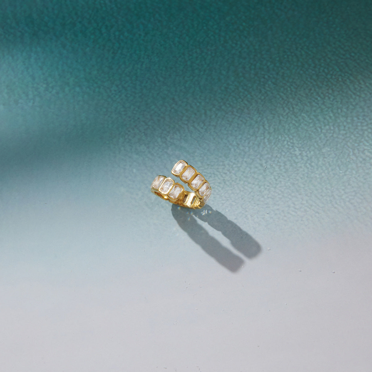 Minimalist Cubic Zirconia Wrap Ring