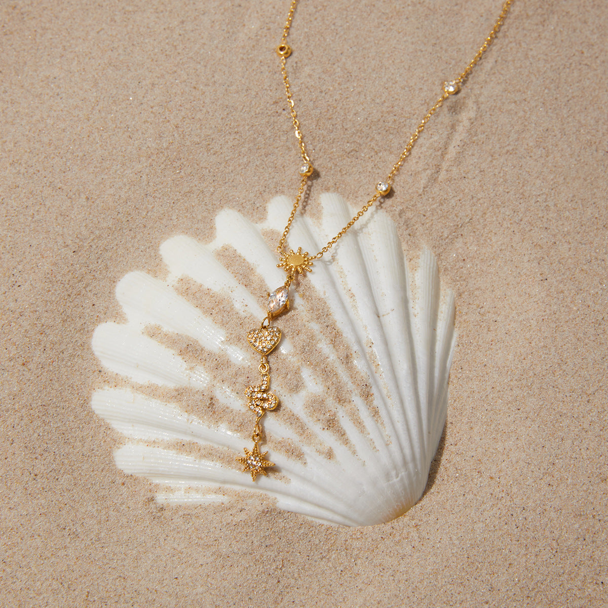 Minimalist Floating Zirconia Y-Chain