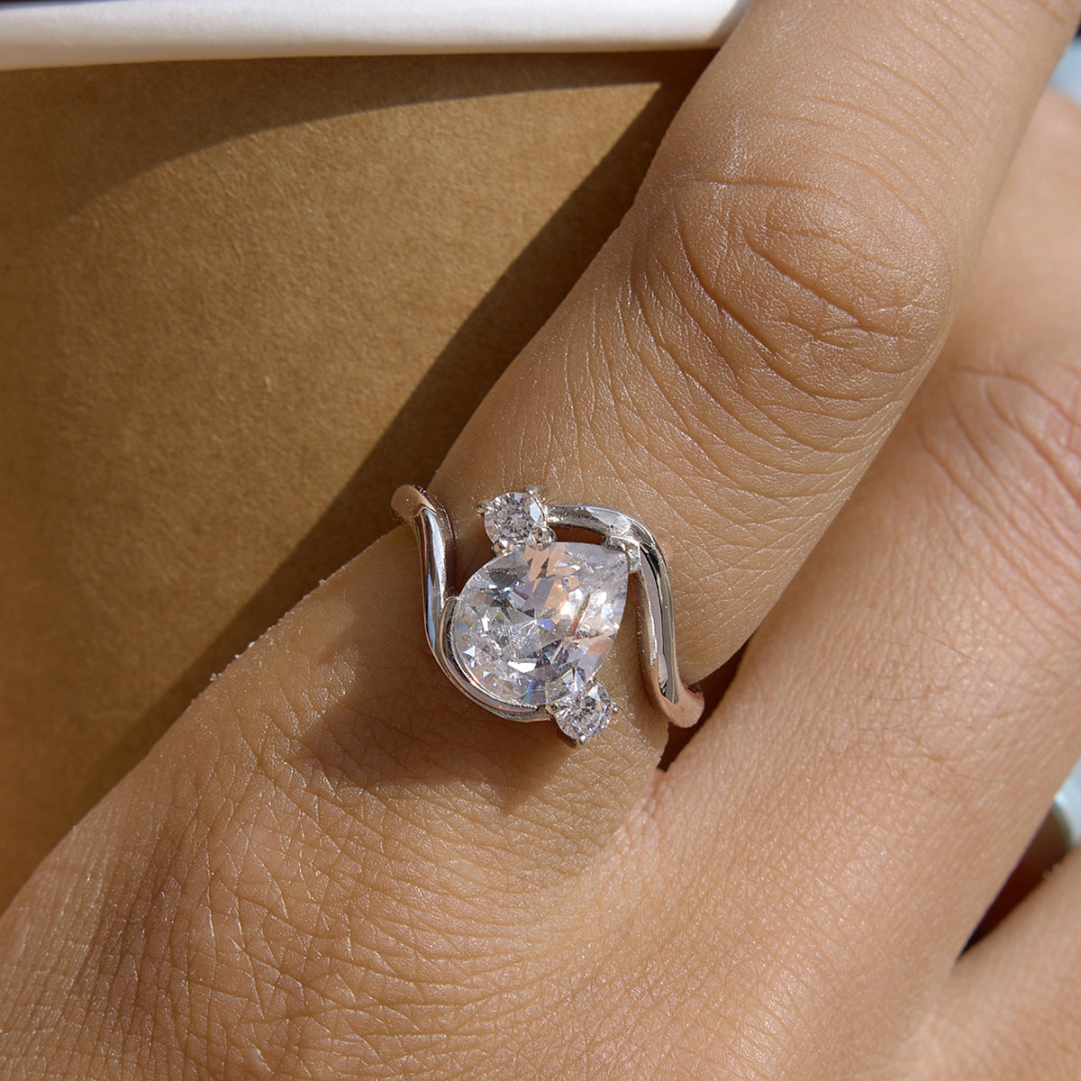 Minimalist Teardrop Ring