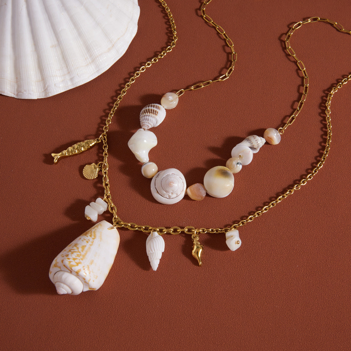 Minimalist Nautical Conch Necklace