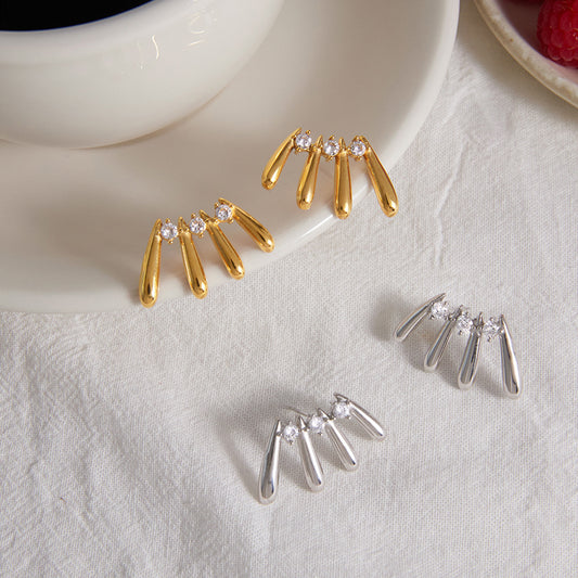 Minimalist Lab-Diamond Style Earrings