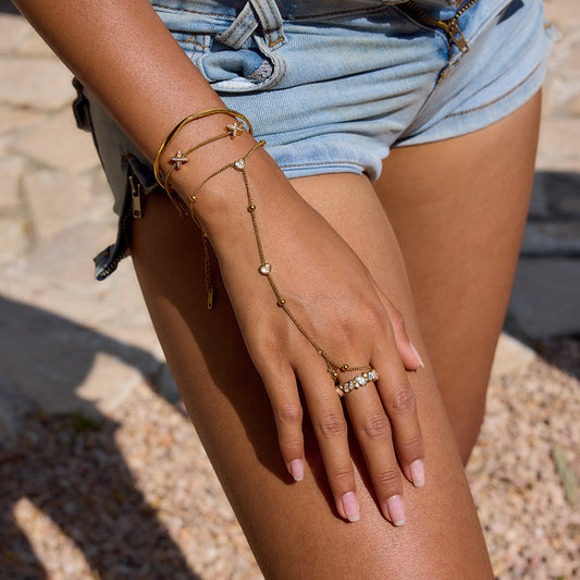 Irregular White Zircon Ring