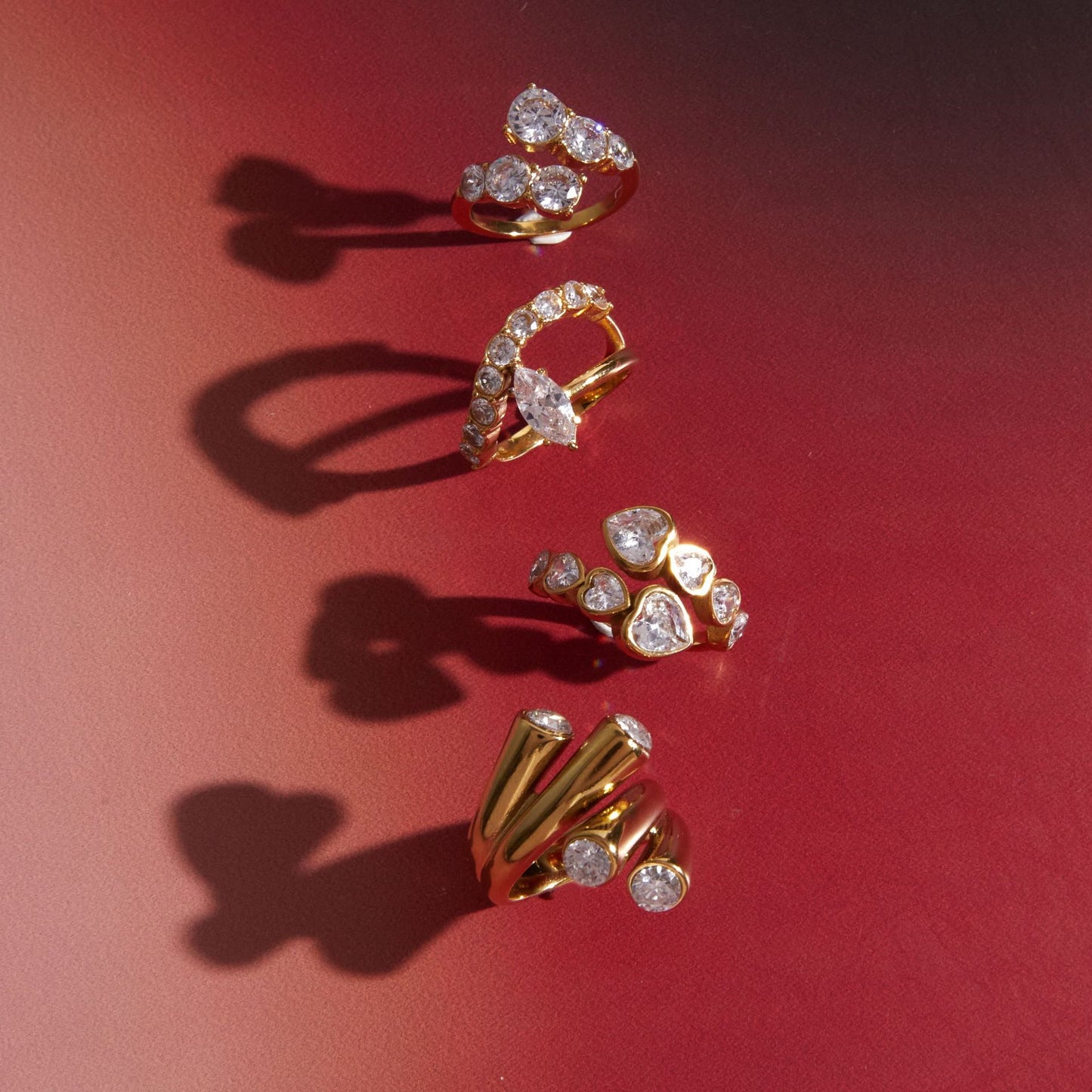 Minimalist Cubic Zirconia Wrap Ring